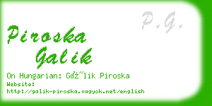 piroska galik business card